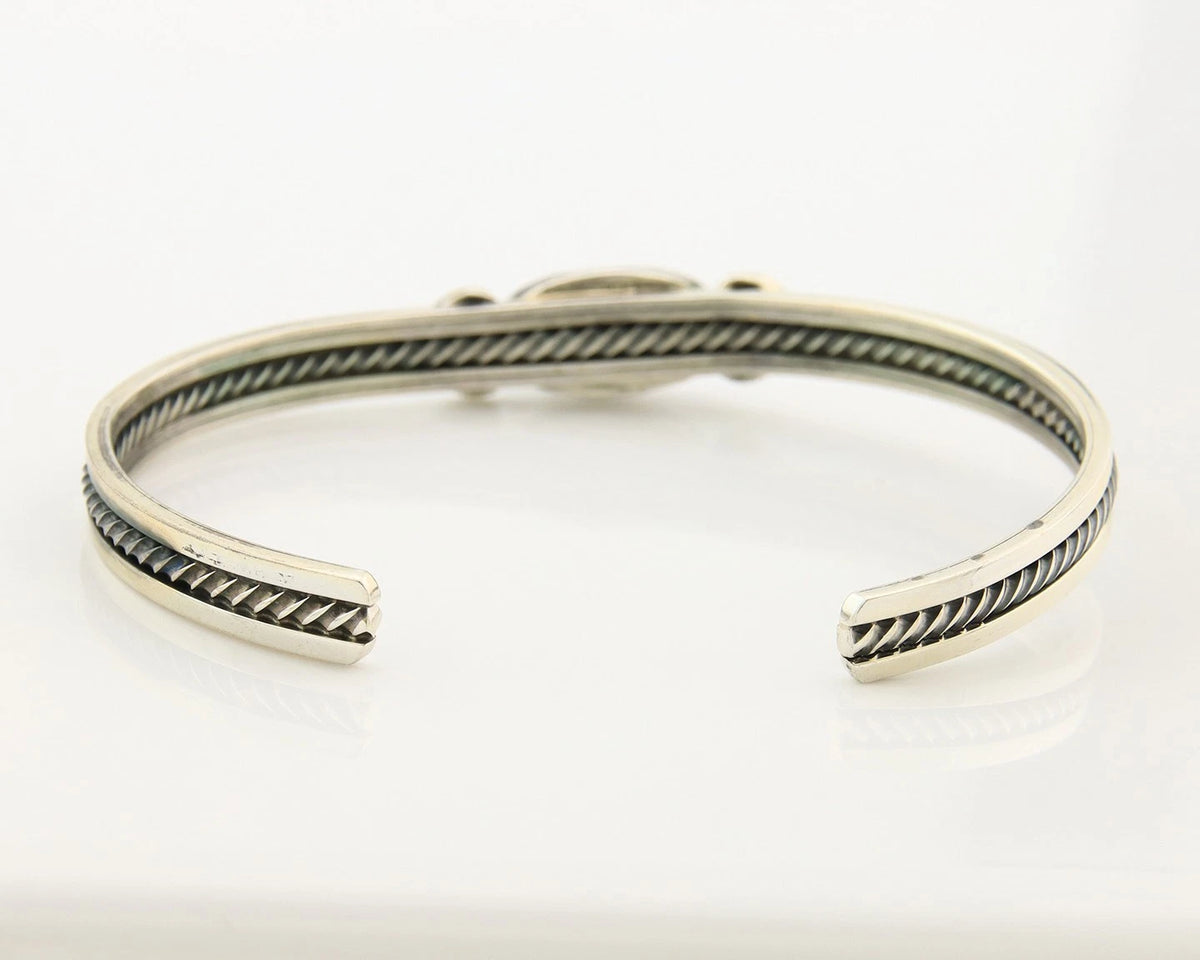 Navajo Cuff Bracelet Sterling Silver Authentic Pink Muscle Native Artist