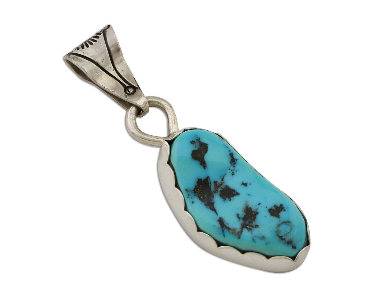 Navajo Necklace Pendant 925 Silver Turquoise Artist Tony Guerro C.80's