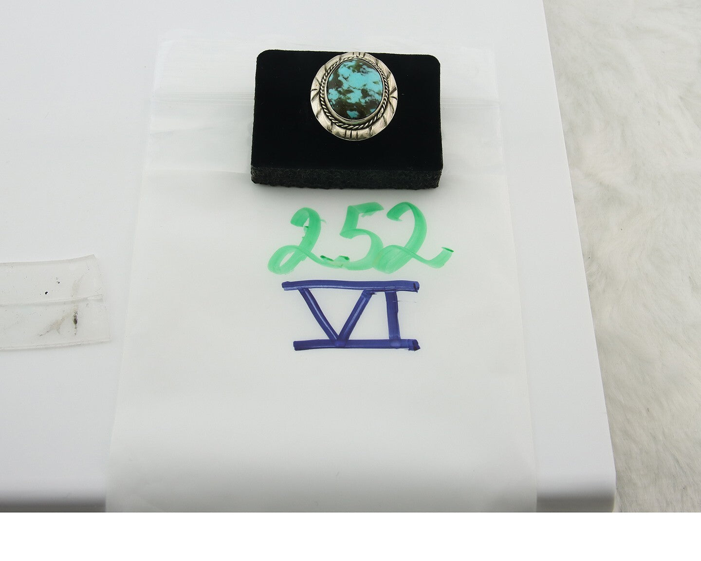 Vintage Navajo Ring 925 Sterling Silver Turquoise Handmade Size 8.25