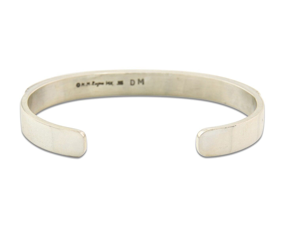 Navajo Bracelet 925 Silver & 14k Gold Signed MM Rogers C.80's