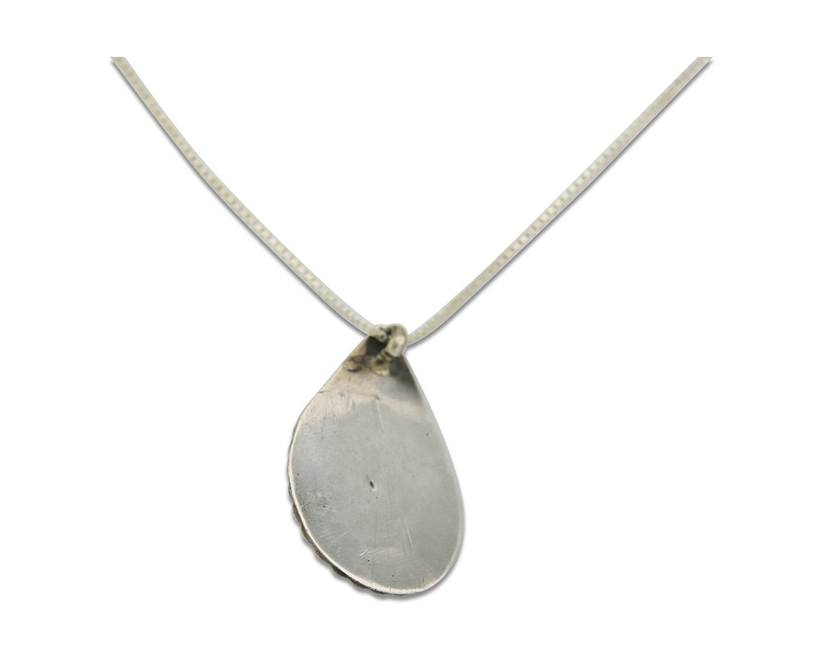 Navajo Sterling Silver Necklace Authentic Turquoise Vintage Handmade