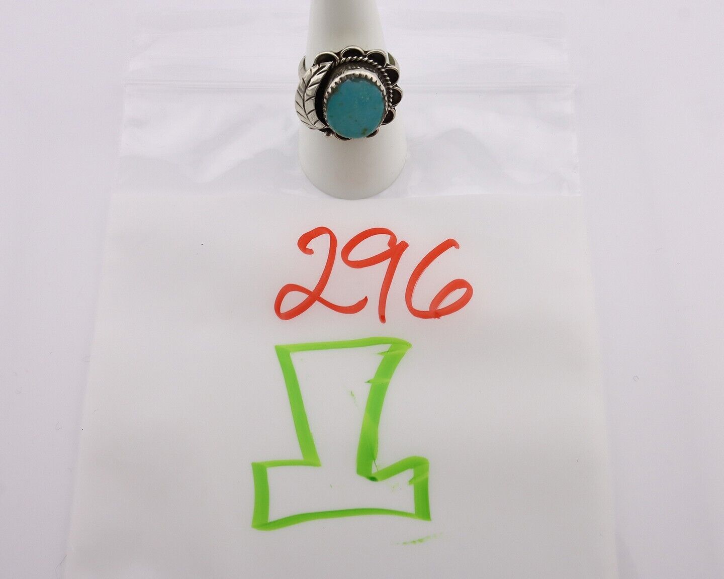 Navajo Handmade Ring 925 Silver Turquoise Native American Artist C.80's
