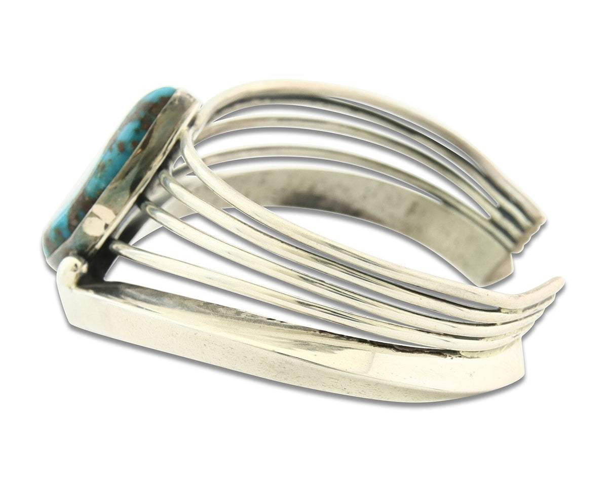 Vintage Navajo Bracelet 925 Silver Blue Turquoise Handmade