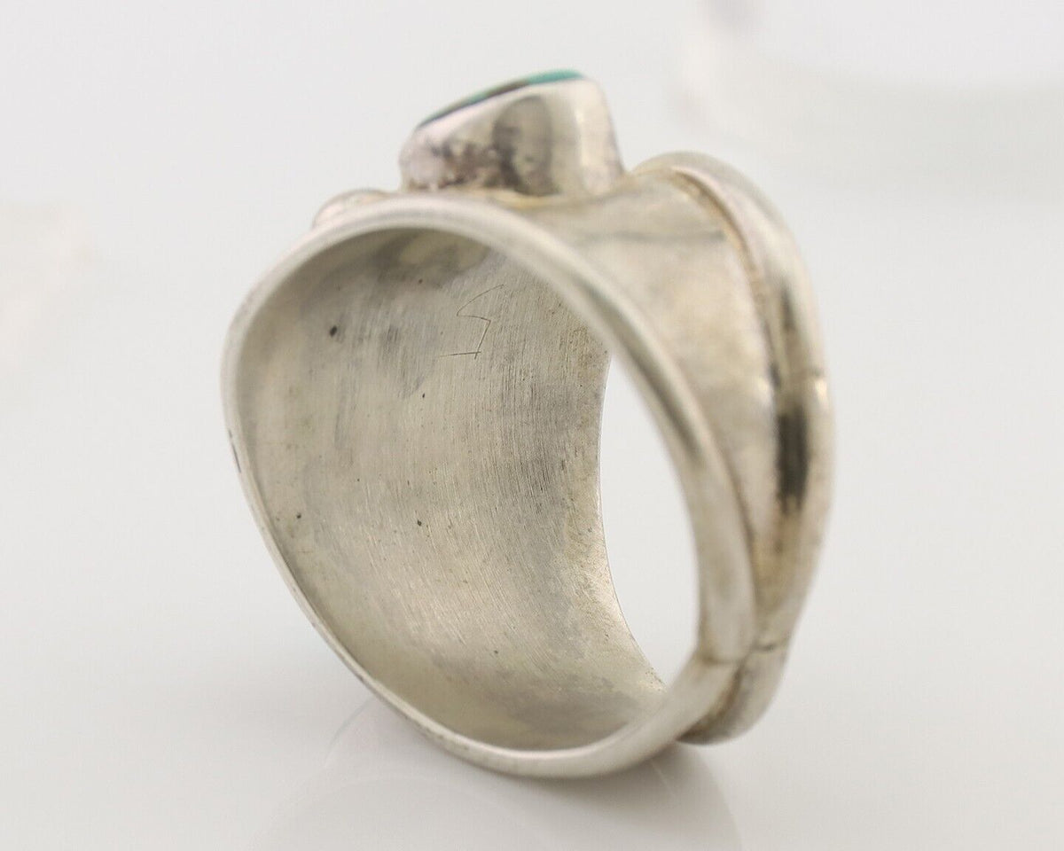 Navajo Ring 925 Silver Natural Blue Turquoise Native American Artist C.80's