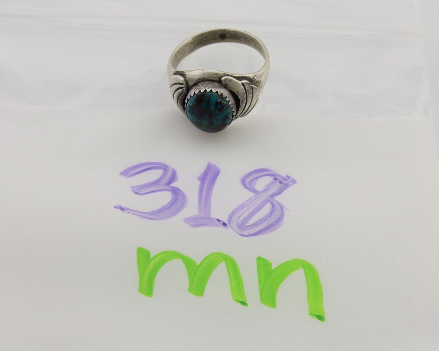 Navajo Ring 925 Silver Turquoise Turpen's Pawn Vault Artist Native C.80's