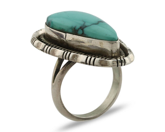 Navajo Ring 925 Silver Tobe Turpen Vault Turquoise Native Artist C.80's