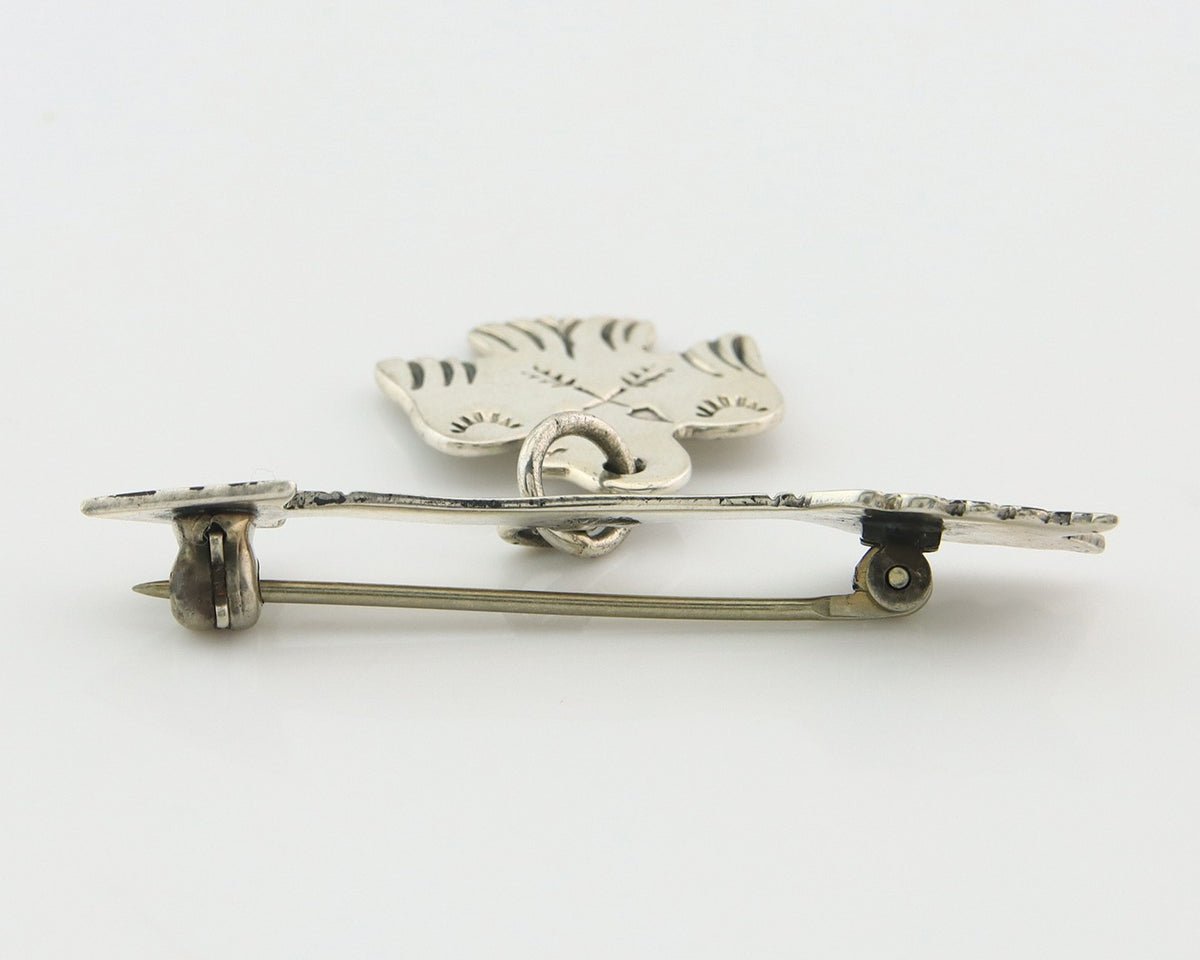 Navajo Pin Sterling Silver Thunderbird Arrow Artist Native American Artist