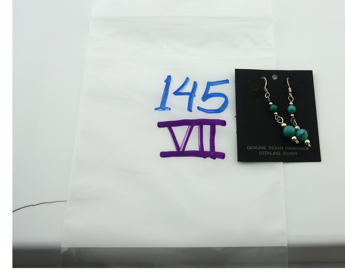 Navajo Earrings Sterling Silver Turquoise Vintage Dangle Handmade