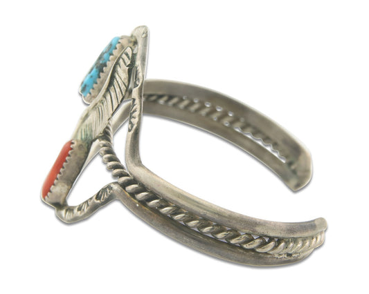 Vintage Navajo Bracelet 925 Silver Handmade Authentic Gemstone Traditional