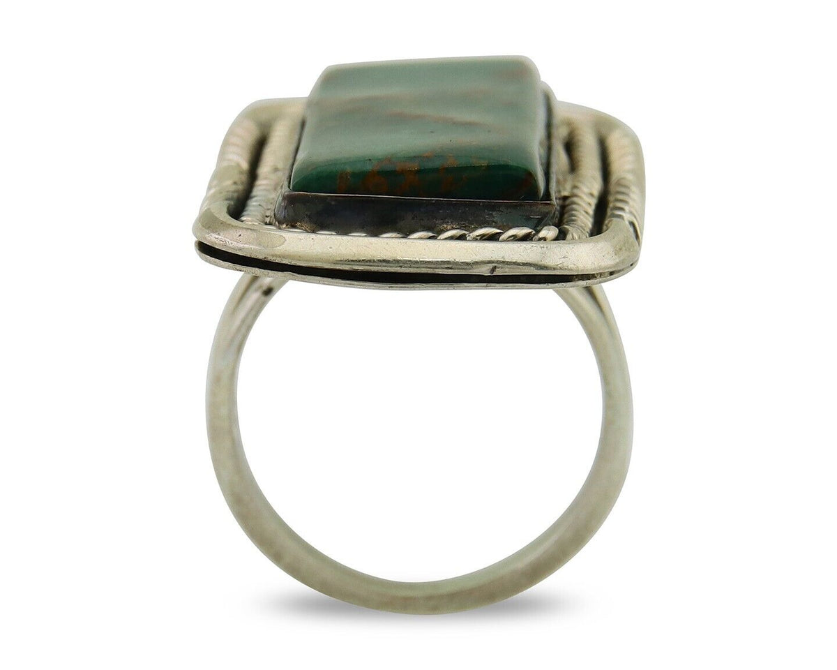 Navajo Ring 925 Sterling Silver Turquoise Native American Artist C.80's