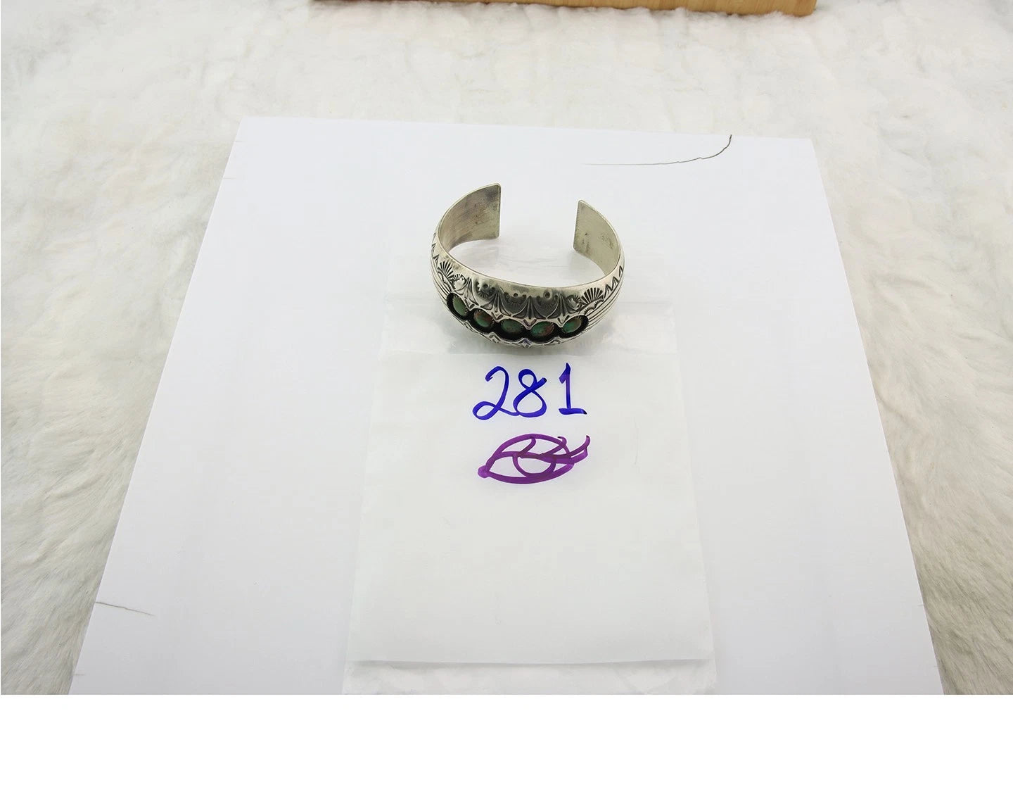 Navajo Cuff Bracelet Sterling Silver Royston Turquoise Vintage Signed C Benally