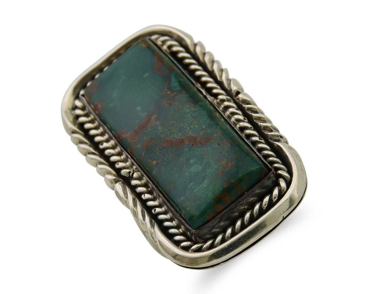 Navajo Ring 925 Sterling Silver Turquoise Native American Artist C.80's