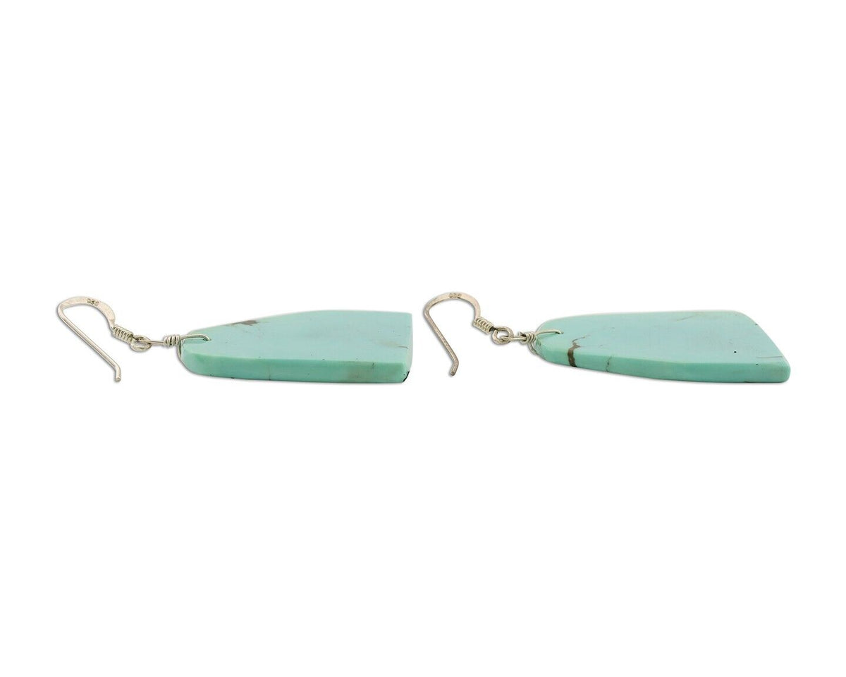 Santo Domingo Earrings 925 Silver Natural Turquoise Native Artist C.80's