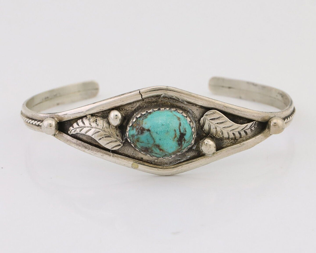Navajo Handmade Bracelet 925 Silver Arizona Turquoise Native American C.80's