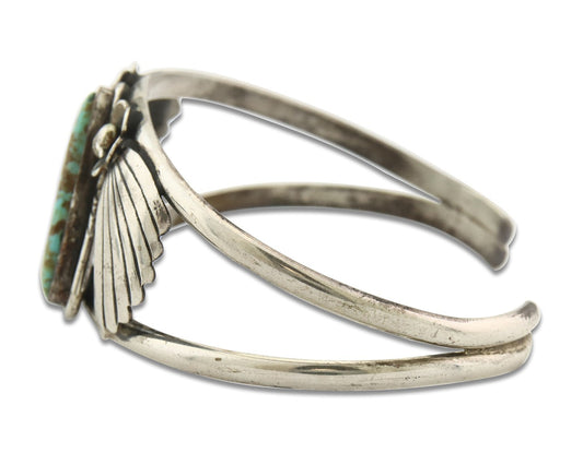 Vintage Navajo Bracelet 925 Silver Turquoise Handmade Authentic Native Artist