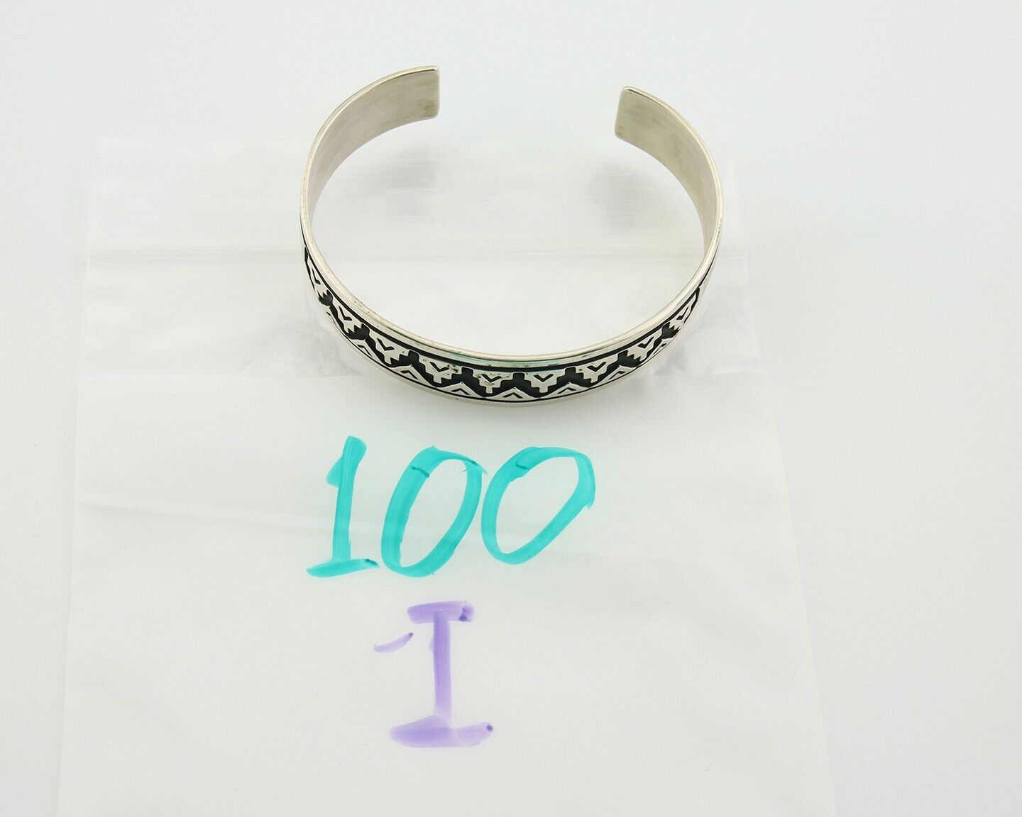 Navajo Bracelet 925 Silver Handmade Cuff Artist Signed Tom Billy C.80's