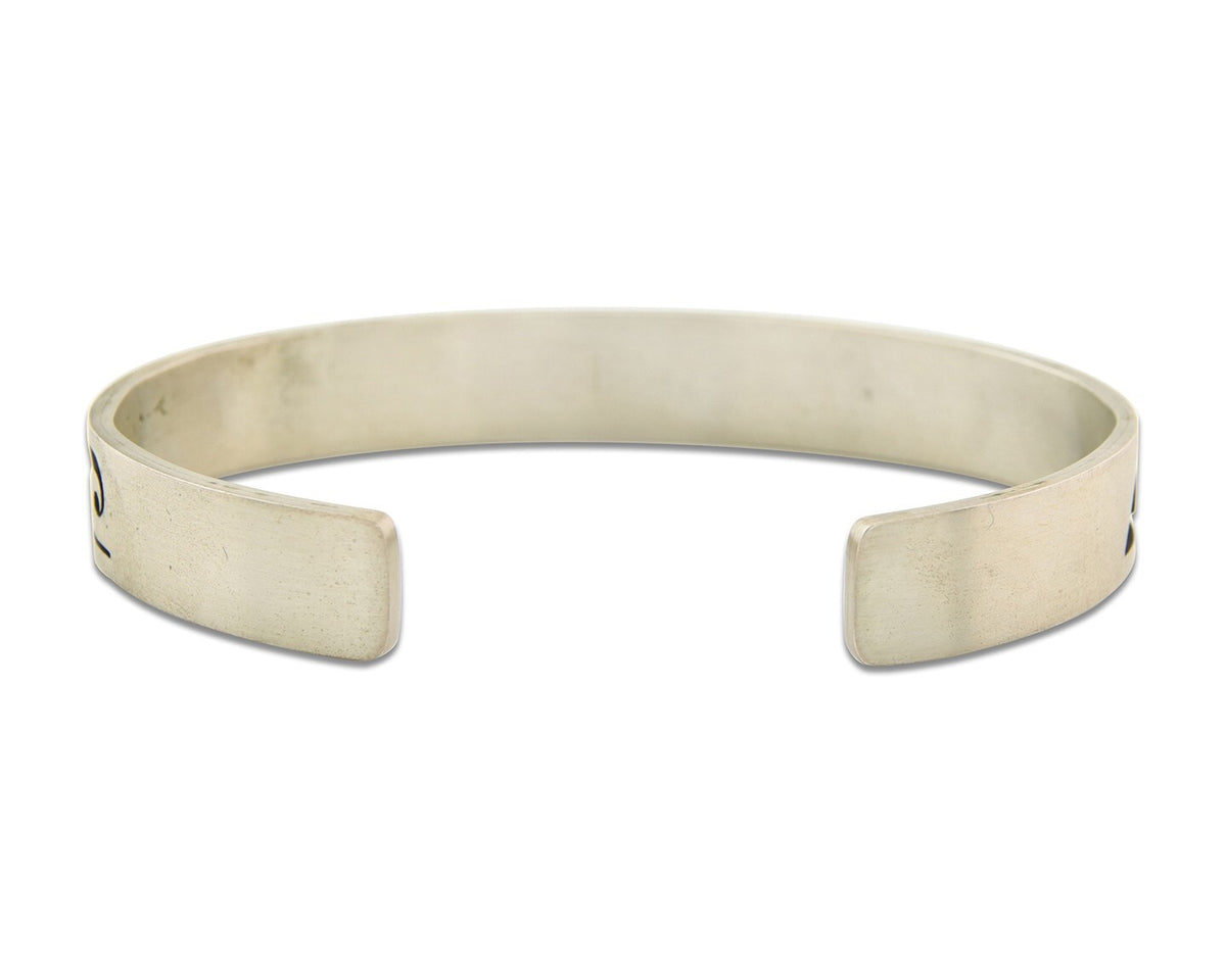 Vintage Hopi Bracelet 925 Silver Signed Effie Tawahongva & ML Authentic