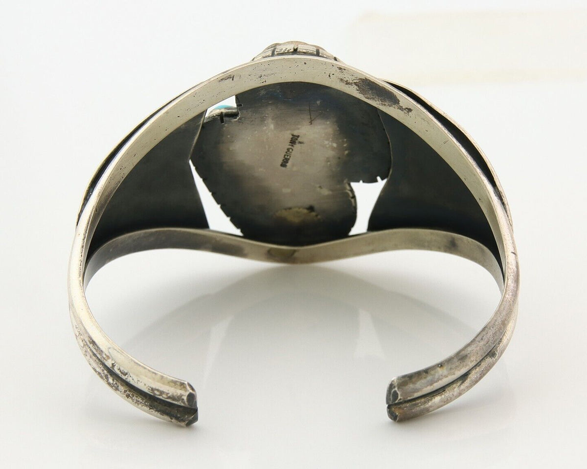 Navajo Bracelet 925 Silver Natural Bisbee Turquoise Cuff Signed Tony Guerro C80s