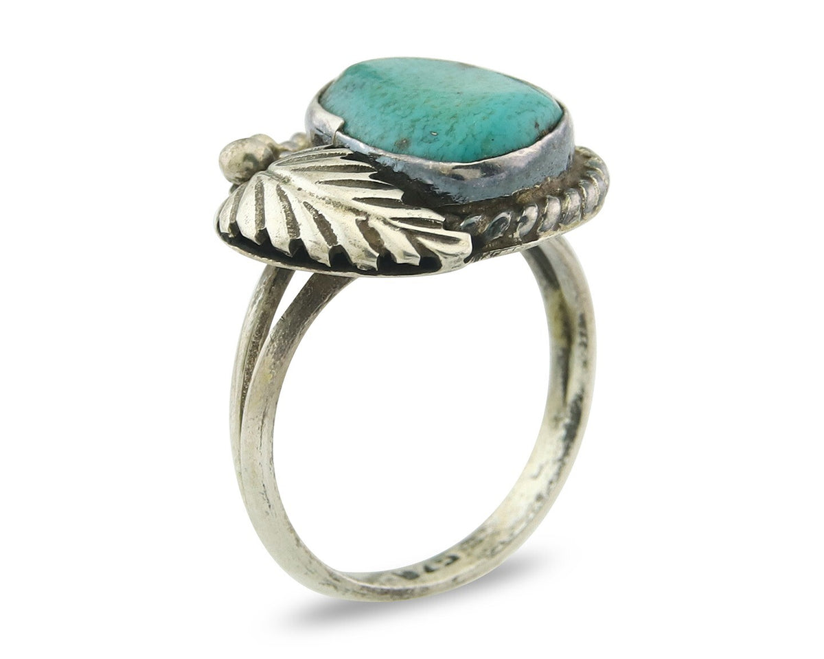 Vintage Navajo Ring 925 Sterling Natural Gemstone Native Artist Size 5.75