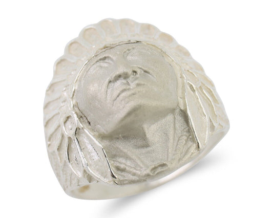 Indian Chief Ring 925 Sterling Silver SOLID CAST 925 STERLING SILVER Size 12