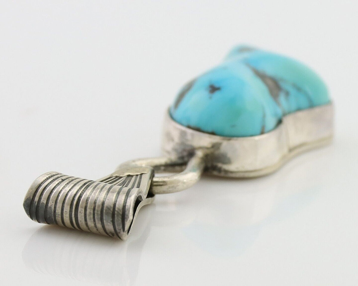 Navajo Necklace Pendant 925 Silver Turquoise Artist Tony Guerro C.80's