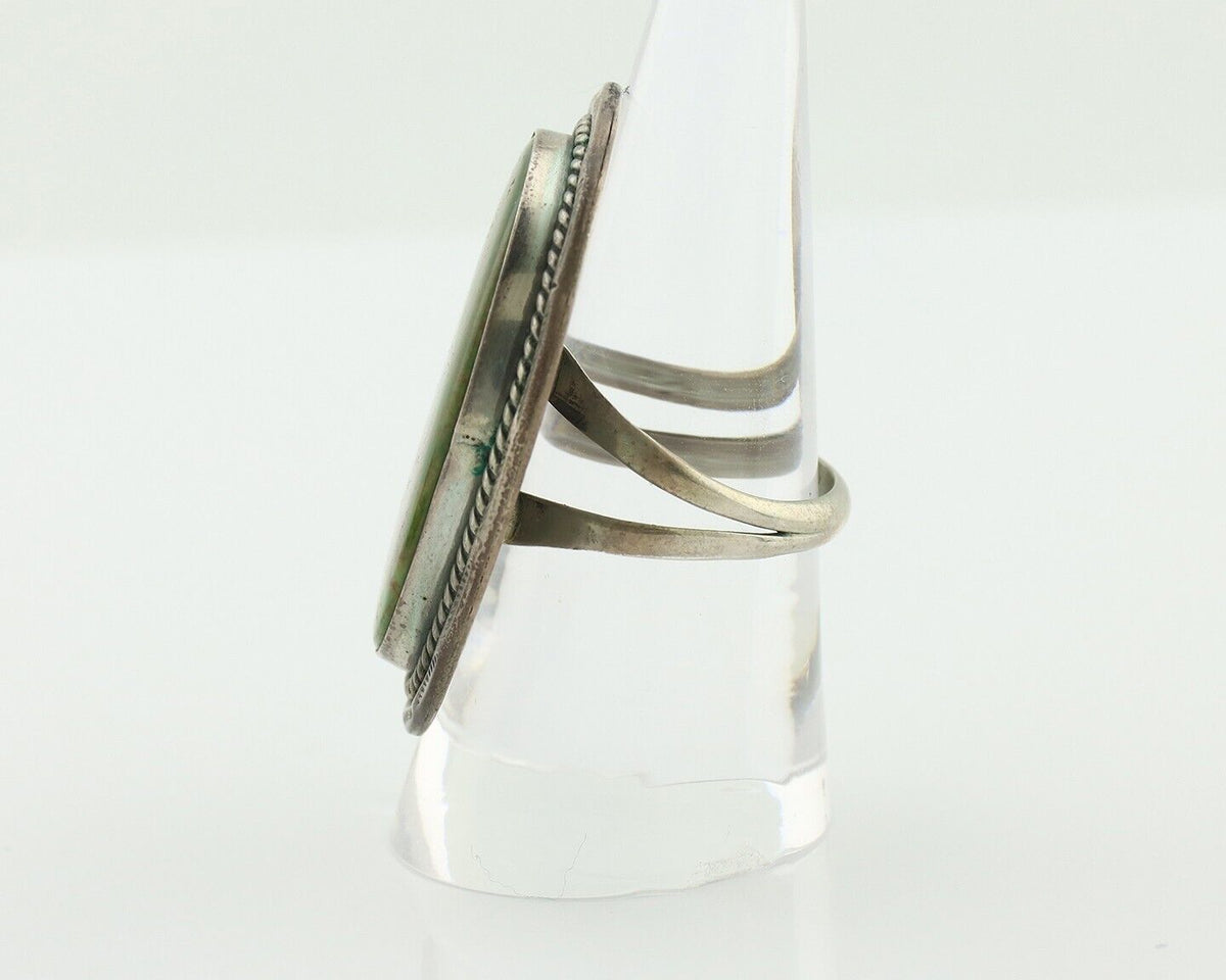 Navajo Ring 925 Silver Manassas Turquoise Tobe Turpen Native Artist C.80's