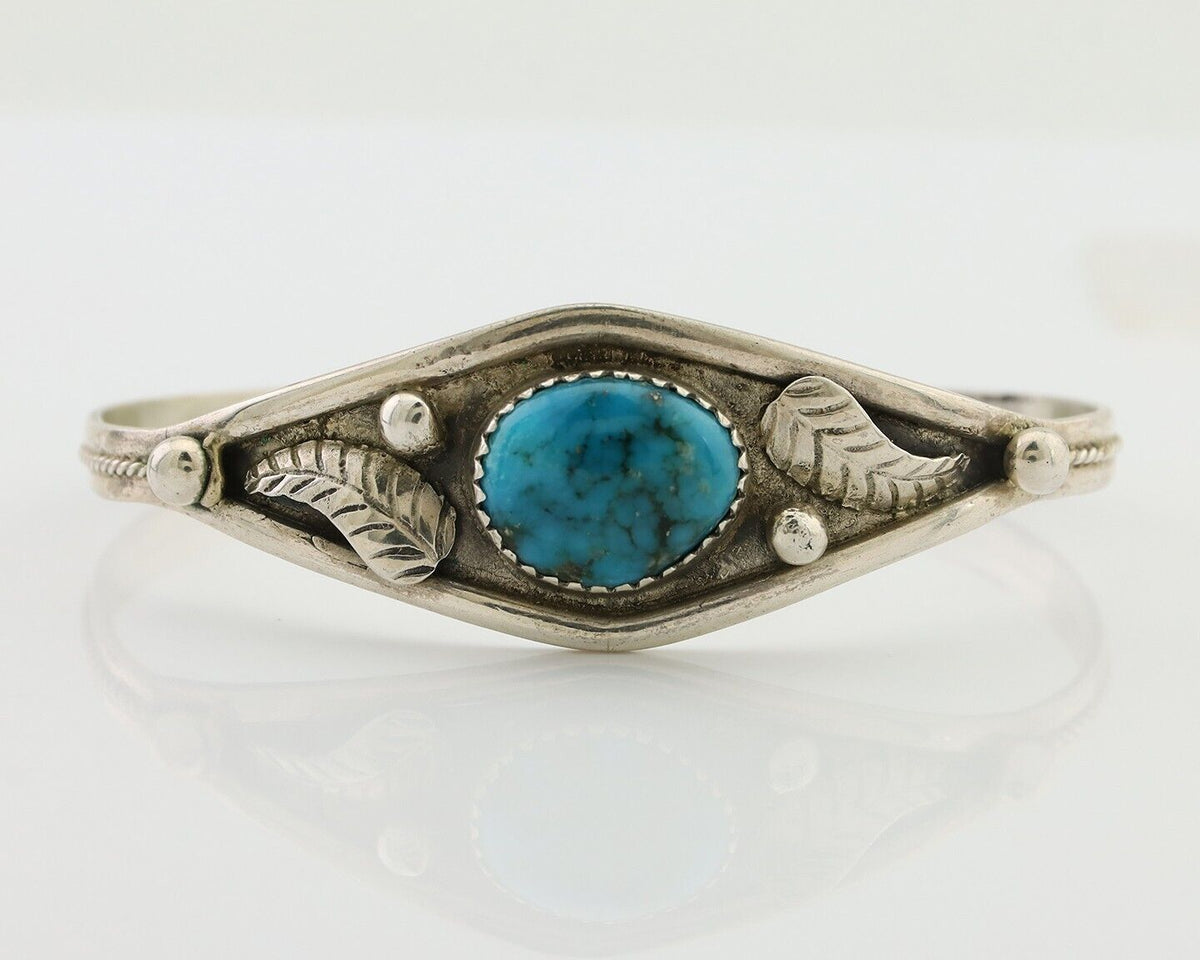 Navajo Handmade Bracelet 925 Silver Arizona Turquoise Native American C.80's