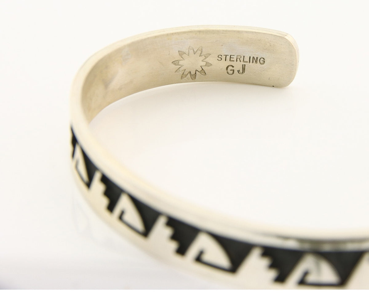 Hopi Bracelet 925 Silver Handmade Artist Signed Guy Josytewa C.80's