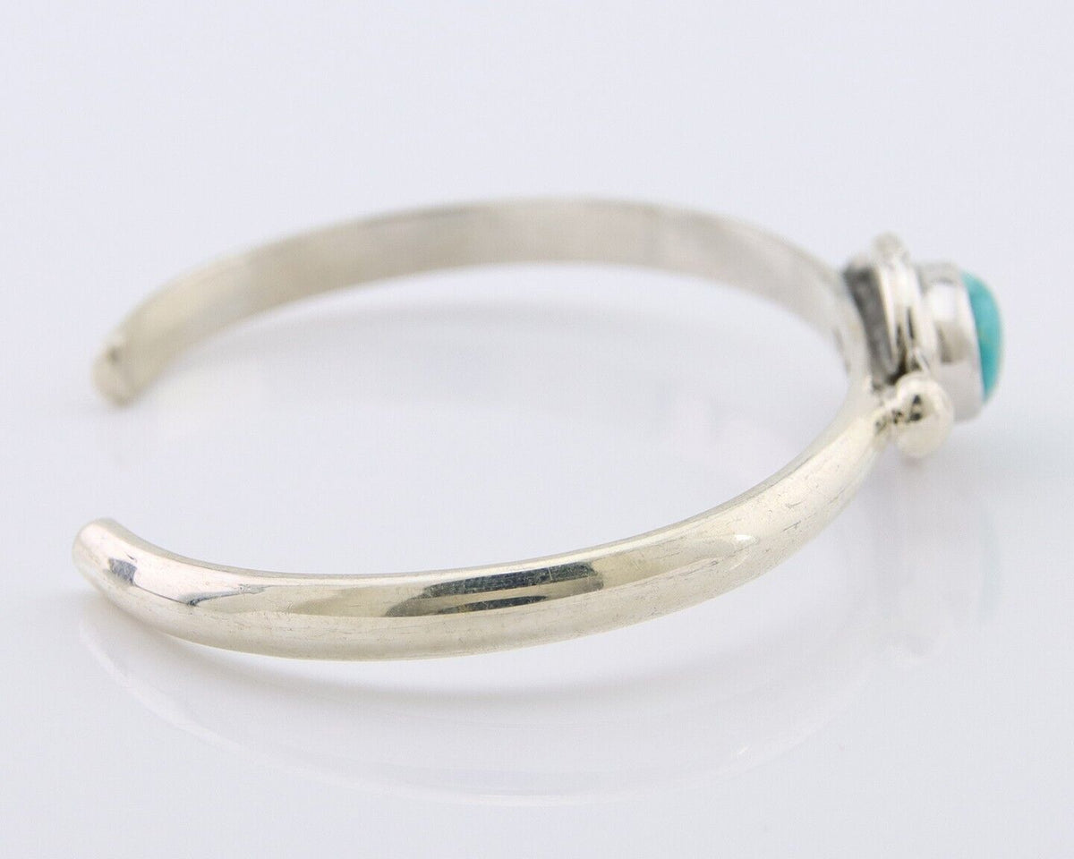 Navajo Bracelet 925 Silver Natural Turquoise Native American Artist C.80's