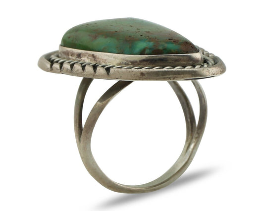 Navajo Ring 925 Silver Arizona Turquoise Artist Signed Philip Zachary C.80's