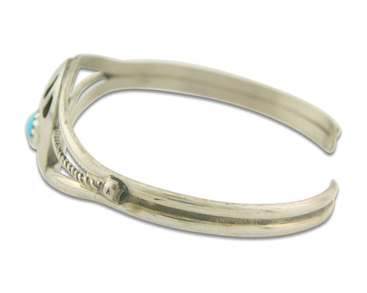 Navajo Bracelet 925 Silver Handmade Animal Claw Cuff Native American Artist C80s