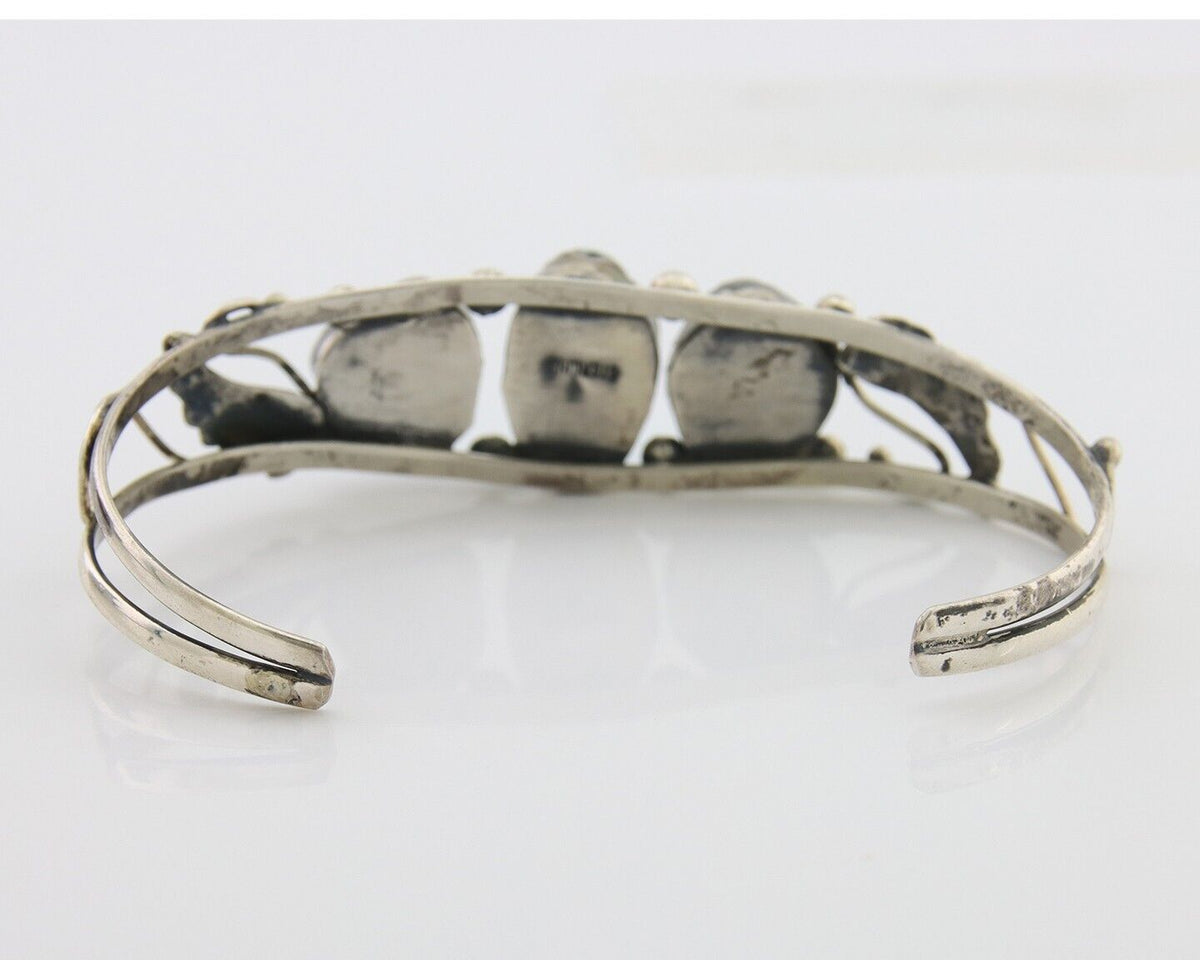 Navajo Bracelet 925 Silver Sleeping Beauty Turquoise Native American C.80's