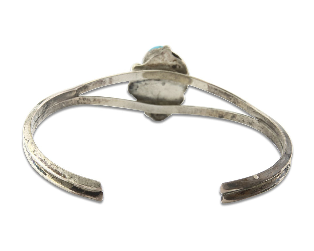 Vintage Navajo Bracelet 925 Silver Turquoise Handmade Authentic Native Artist