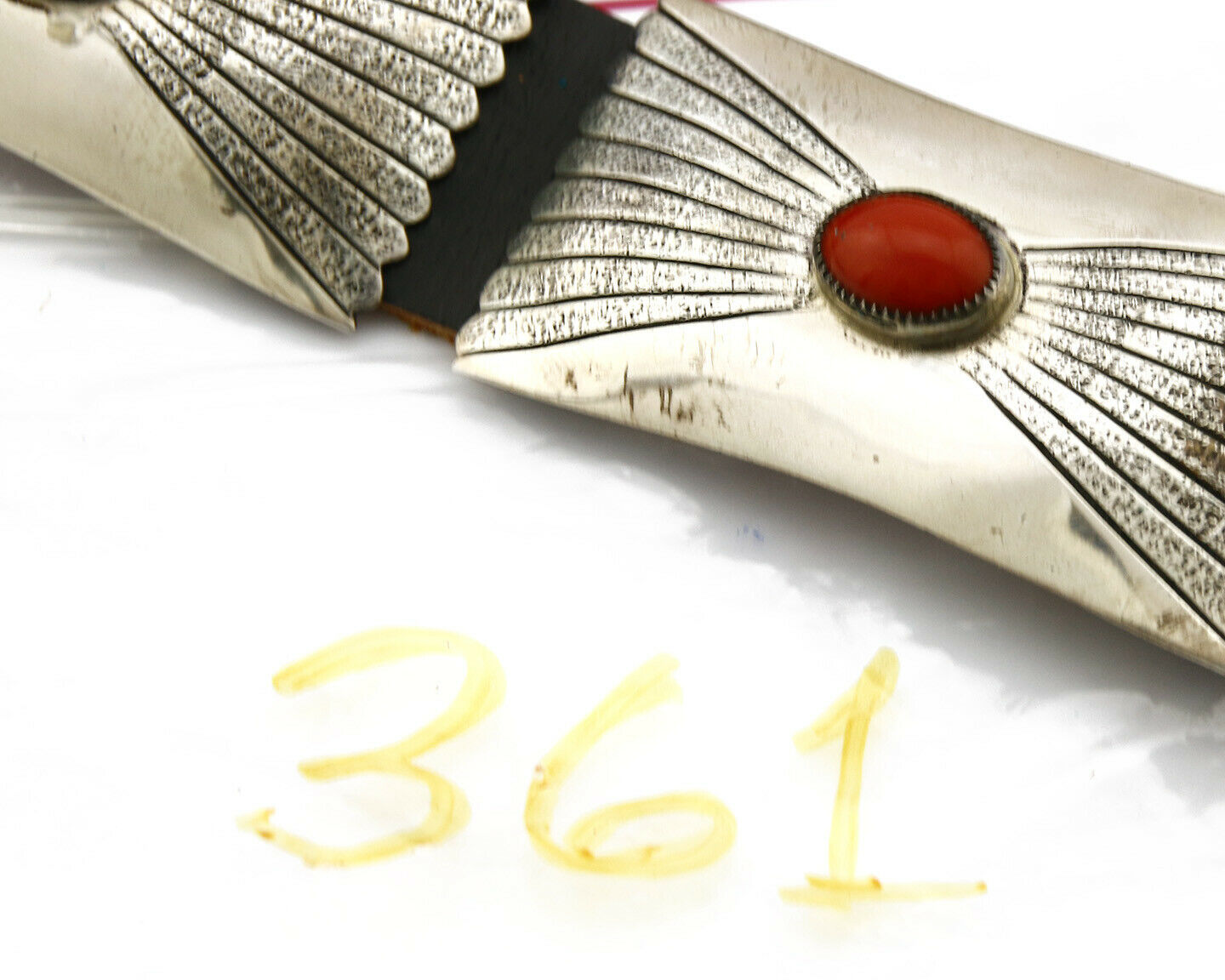 Navajo Concho Belt .925 Silver Mine #8 Coral Tobe Turpen Vault Collection