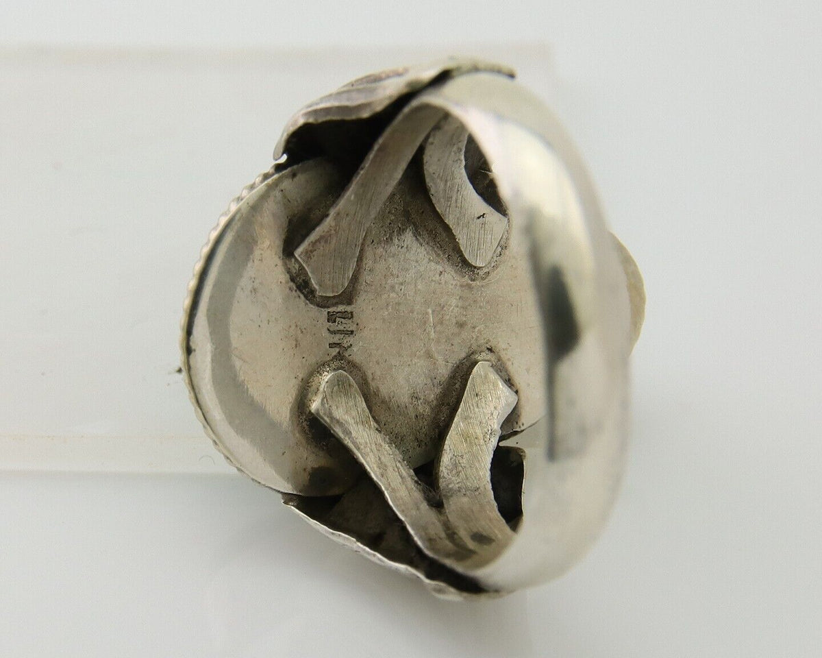 Navajo Handmade Ring 925 Sterling Silver Natural Turquoise Native Artist C.80's