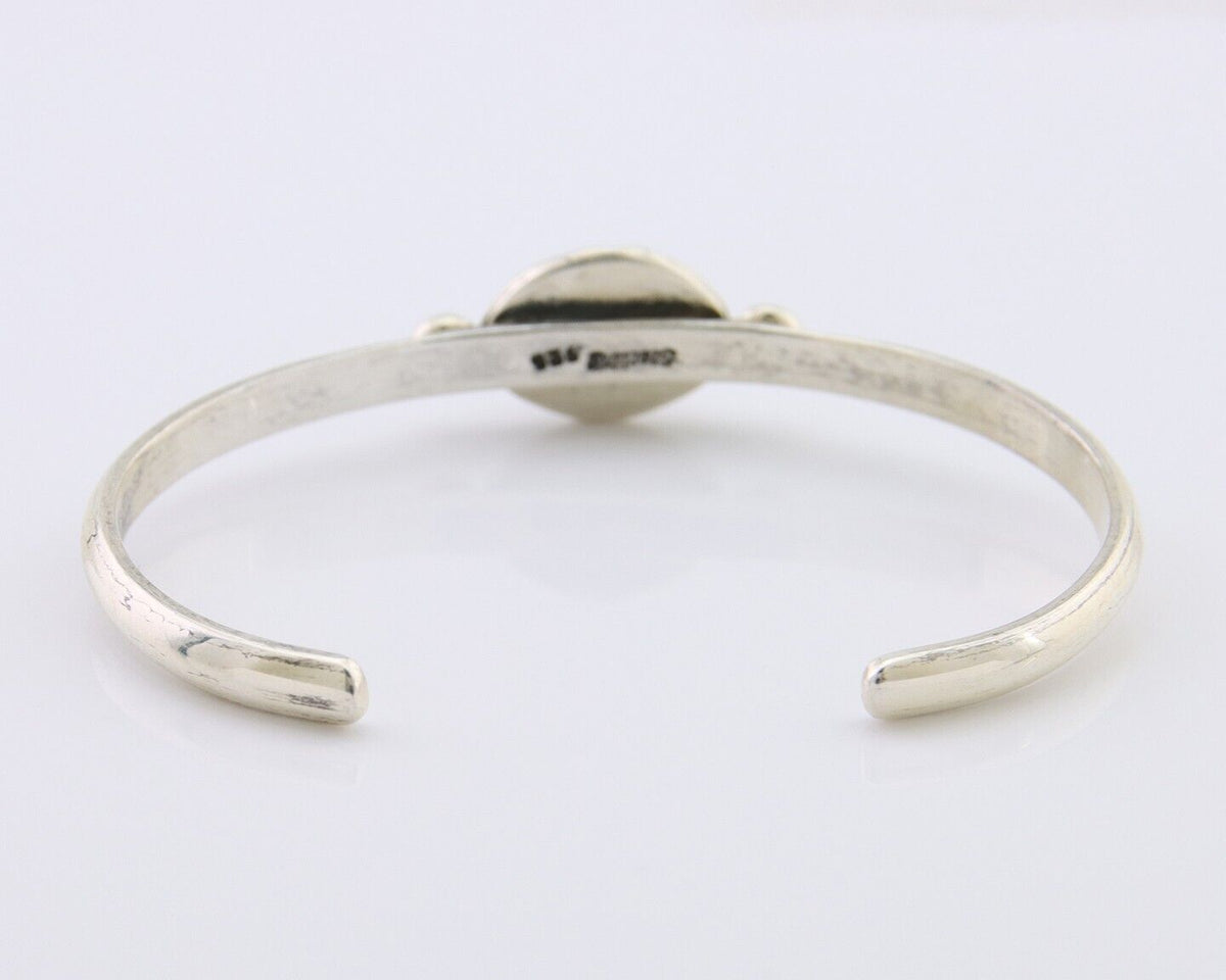 Navajo Bracelet 925 Silver Natural Turquoise Native American Artist C.80's
