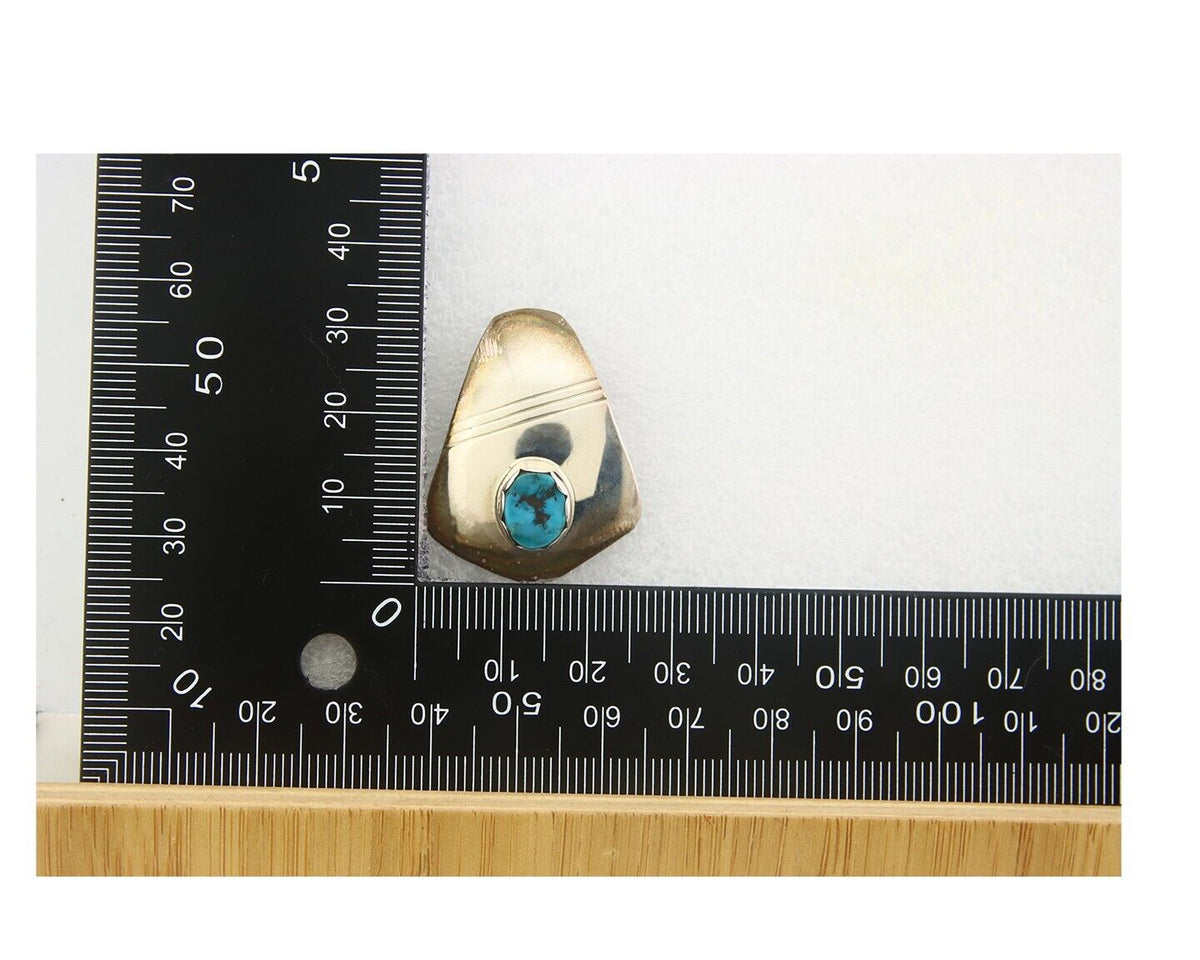 Navajo Earrings 925 Silver Handmade Natural Turquoise Native Artist C.80's