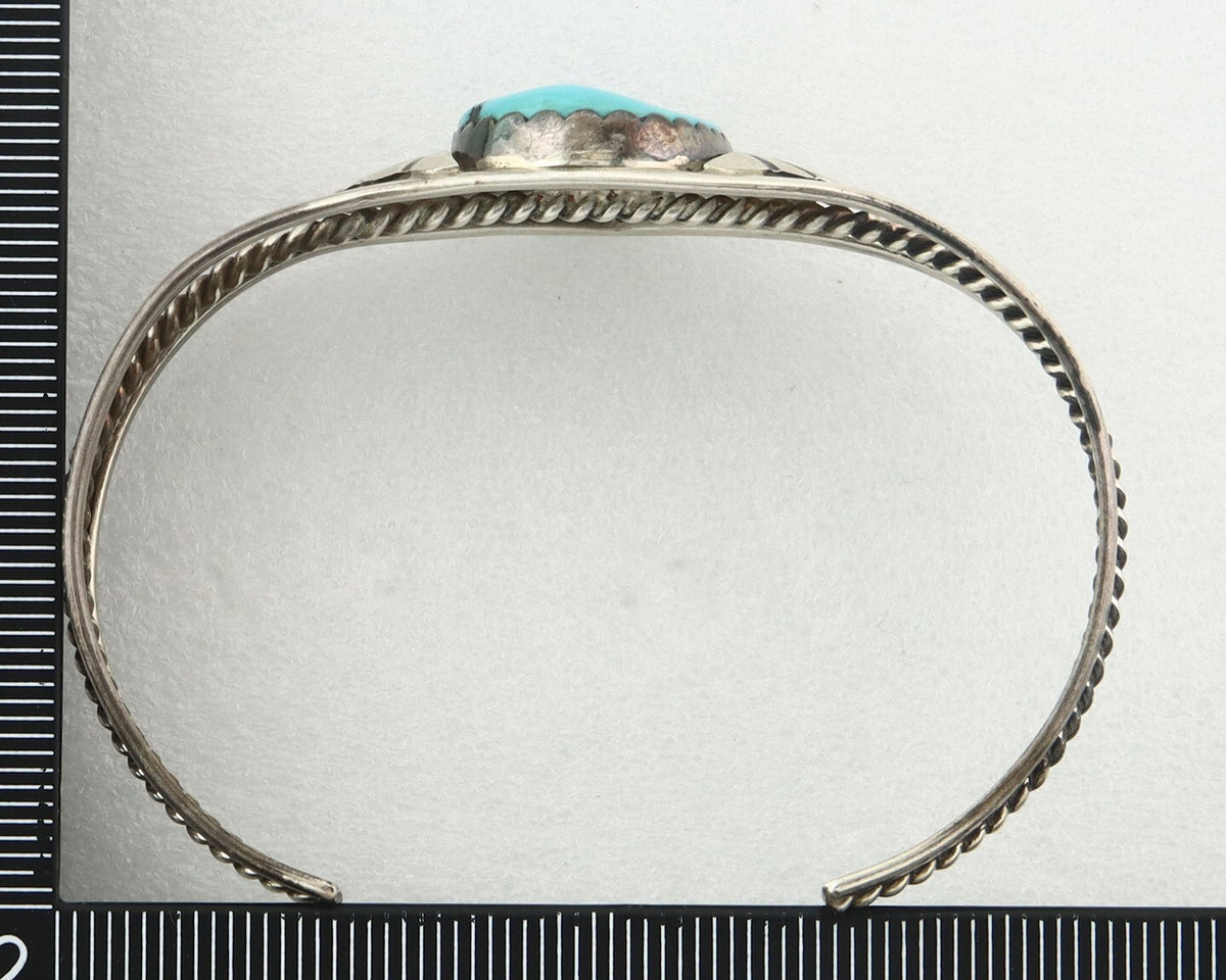 Vintage Navajo Bracelet 925 Silver Blue Turquoise Handmade