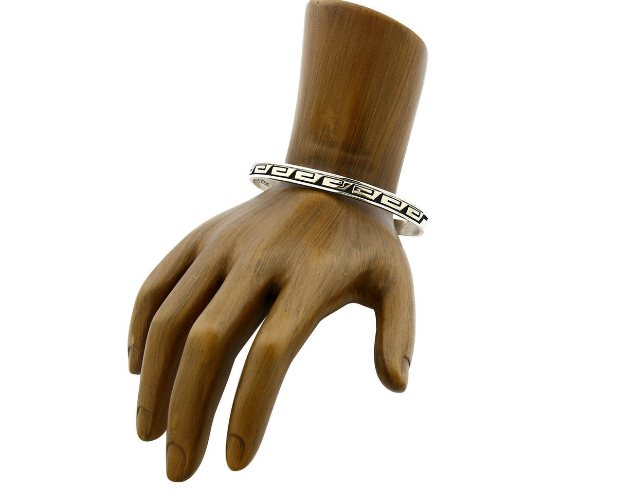 Navajo Mike Begay Bracelet .925 Silver & 14k Solid Gold Cuff C.80's