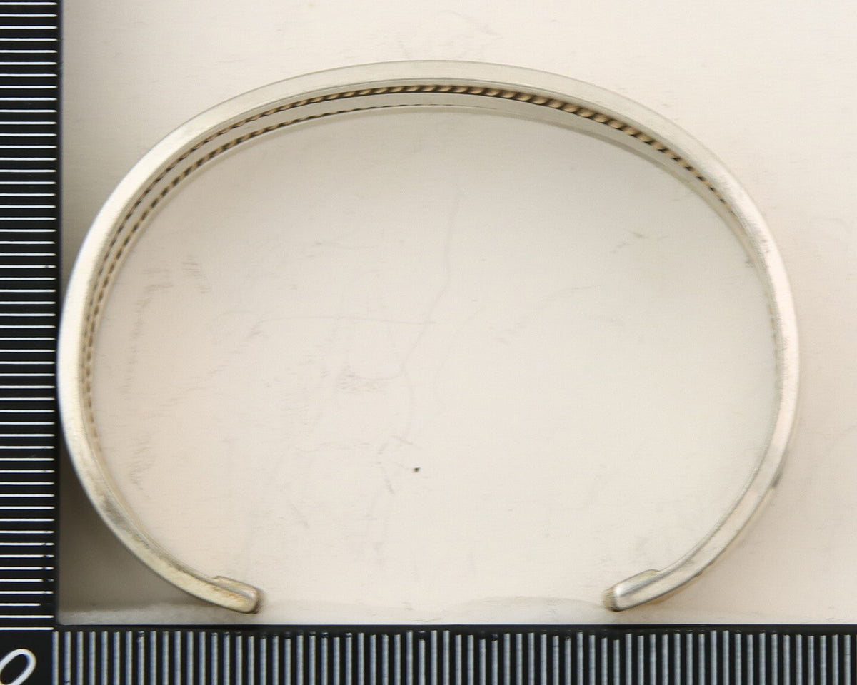 Navajo Bracelet 925 Silver & 12k Yellow Gold Filled Signed TAHE C.80's