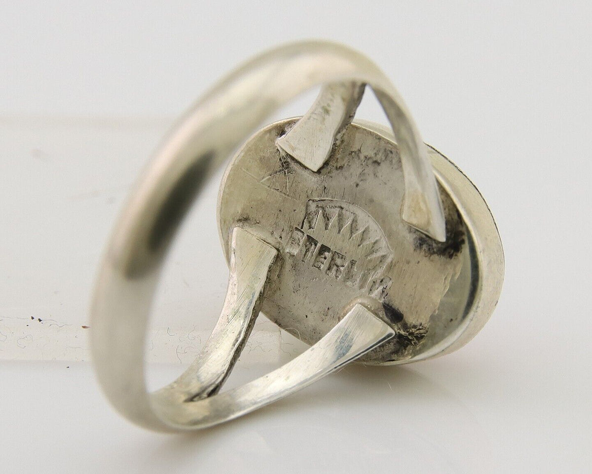 Navajo Ring 925 Sterling Silver Natural Gemstones Artist Signed Sunrise C.80's