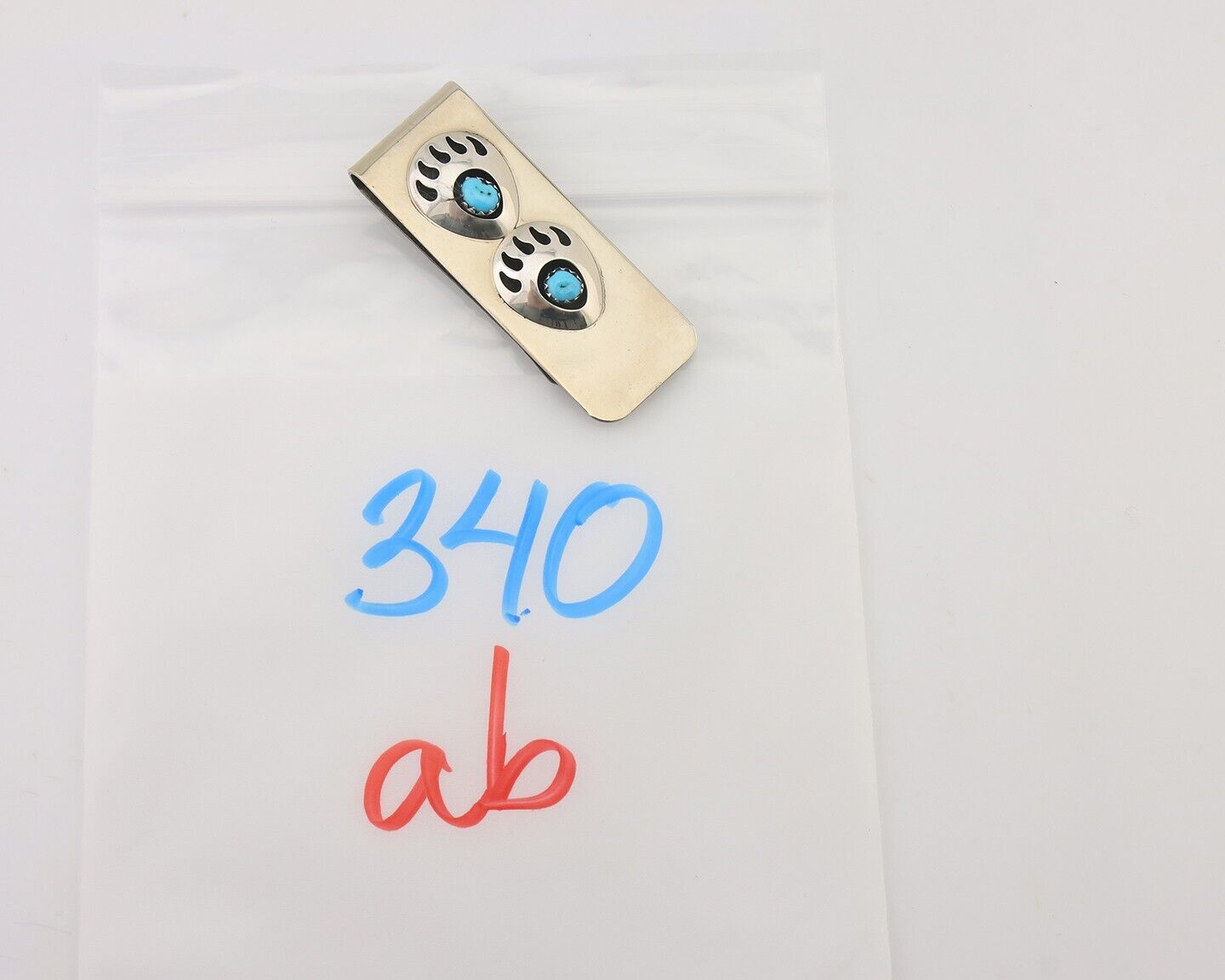 Navajo Claw Money Clip Handmade .925 Silver & .999 Nickle Native Artist C.80's