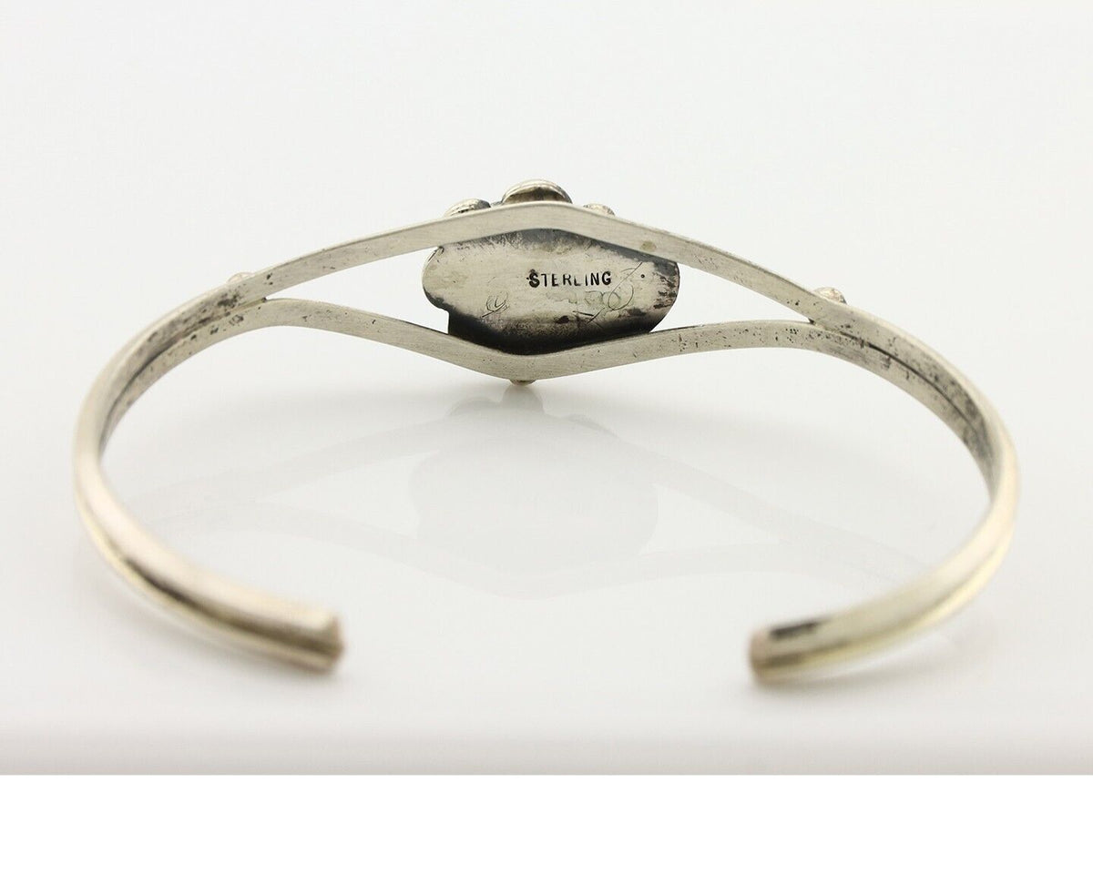 Navajo Handmade Bracelet 925 Silver Natural Blue Turquoise Native American C80s