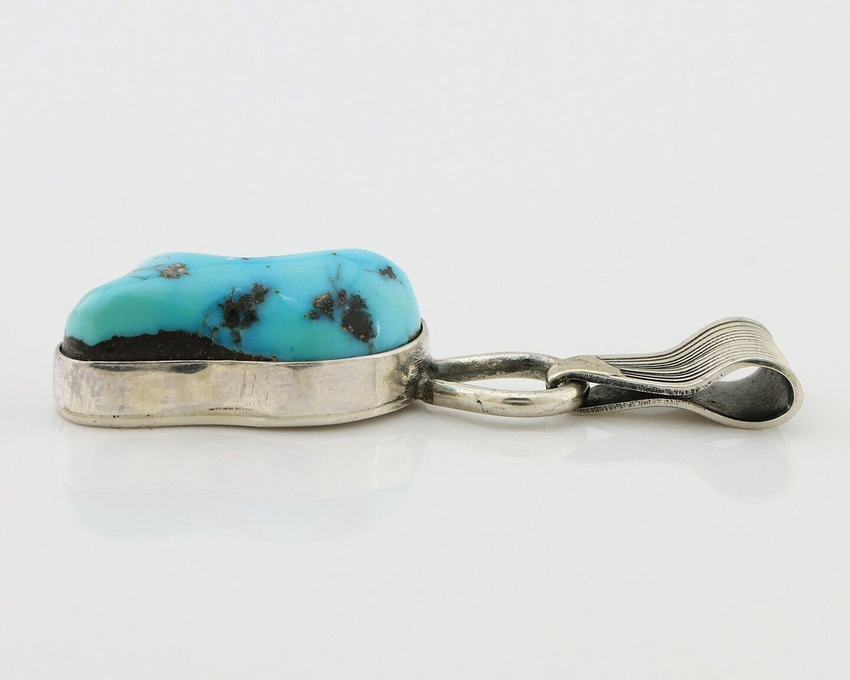 Navajo Necklace Pendant 925 Silver Turquoise Artist Tony Guerro C.80's