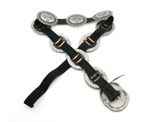 Navajo Concho Belt Sterling Silver Handmade Vintage 40in Long