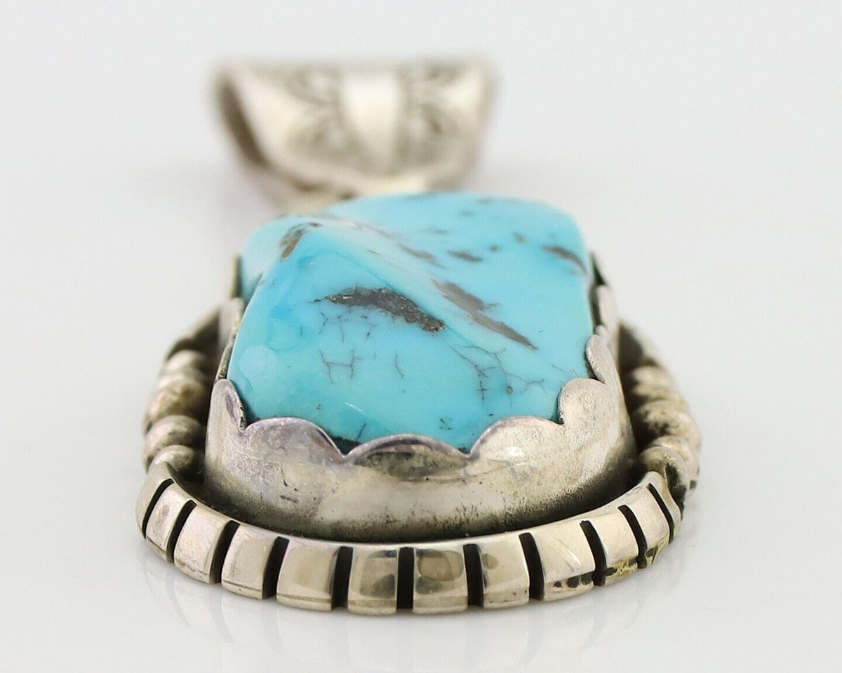 Navajo Necklace Pendant 925 Silver Turquoise Artist Tony Guerro C.80's