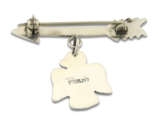 Navajo Pin Sterling Silver Thunderbird Arrow Artist Native American Artist