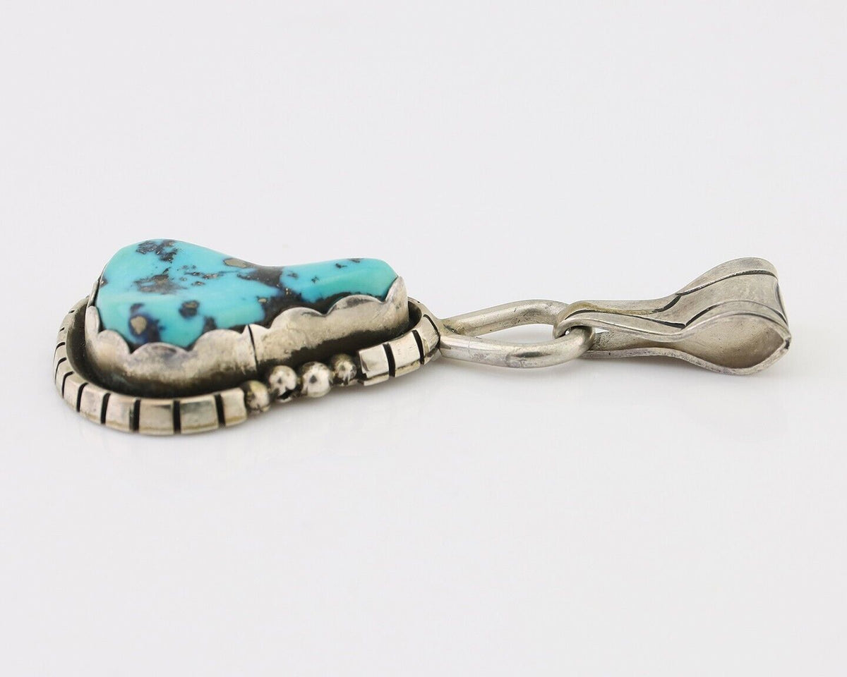 Navajo Necklace Pendant 925 Silver Turquoise Artist Tony Guerro C.80's