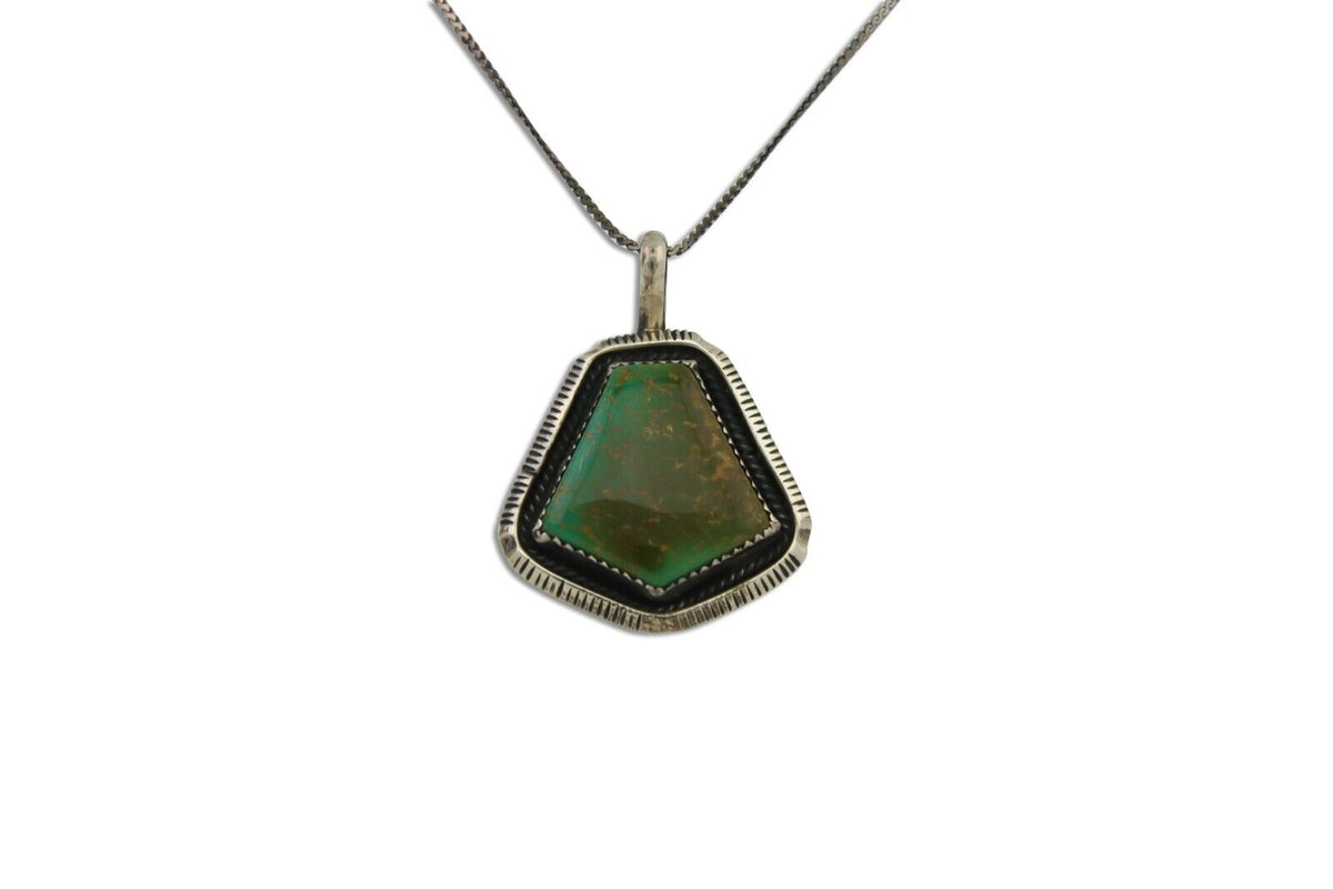 Navajo Necklace 925 Silver Royston Turquoise Artist Signed MN C.80's