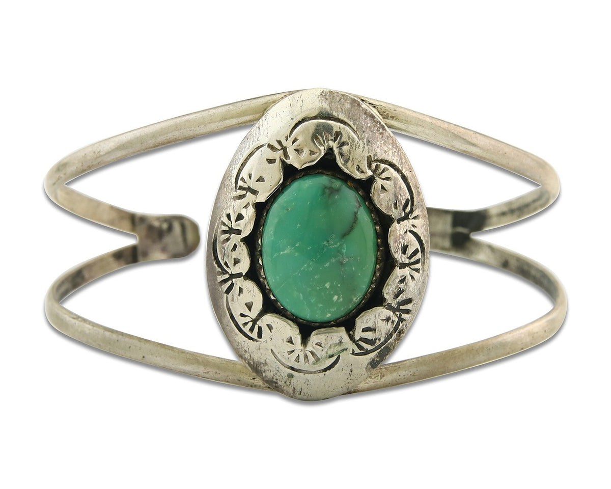 Vintage Navajo Bracelet 925 Silver Turquoise Handmade Authentic Native American